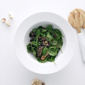 Mushroom Bowl with spinach