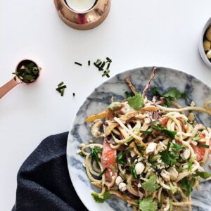 Raw Pad Thai with cashew cream sauce