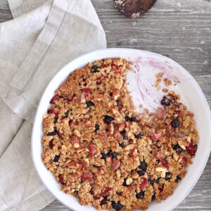 Two berries crumble recipe its our all day favorite dessert, gluten free and vegan.