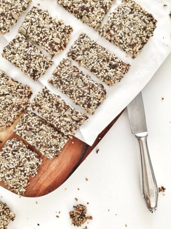 Crispy Gluten free Cracker with fresh Coconut and Seeds.