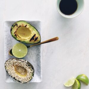 Grilled Avocado with easy ponzu sauce. Made only in 15 minutes and only 5 ingredients. So easy so good. #dairy free #nutfree #vegan #glutenfree // liveandtaste.com