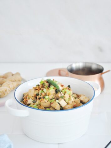 Vegan Tofu Poke in a bowl