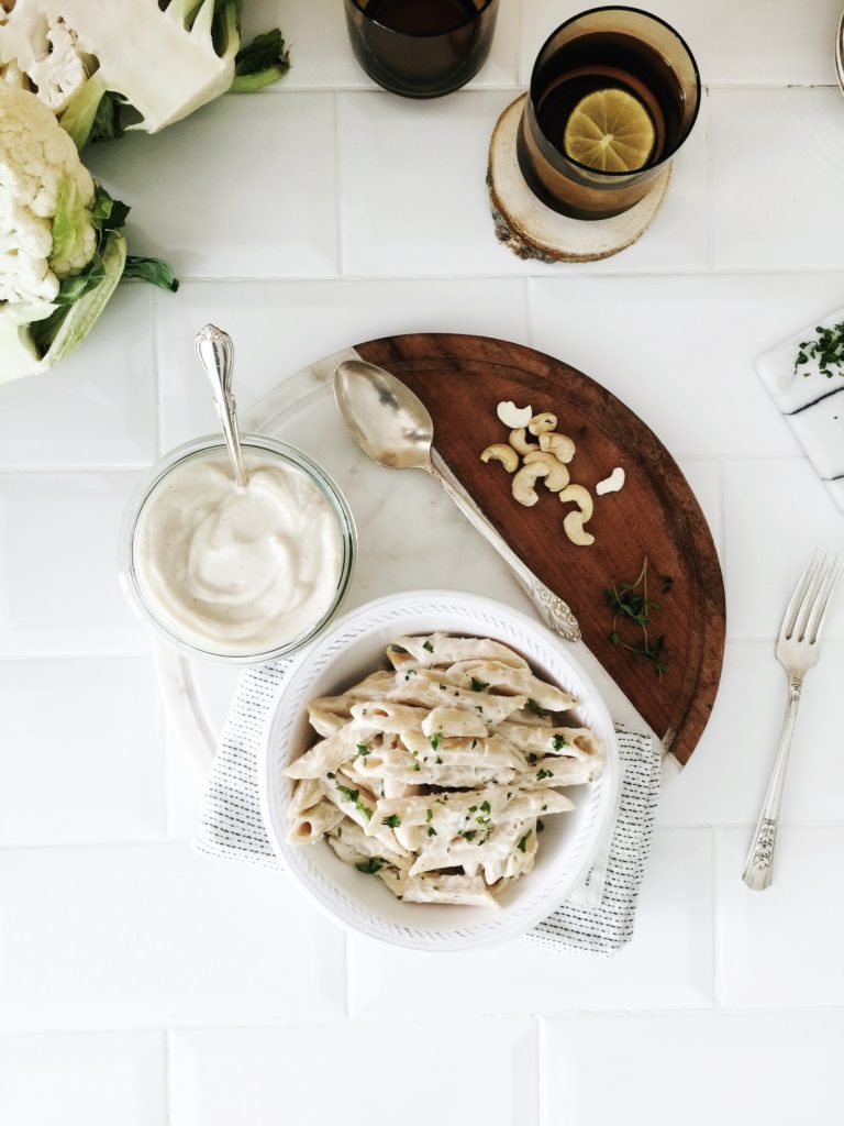 White sauce with gluten free pasta