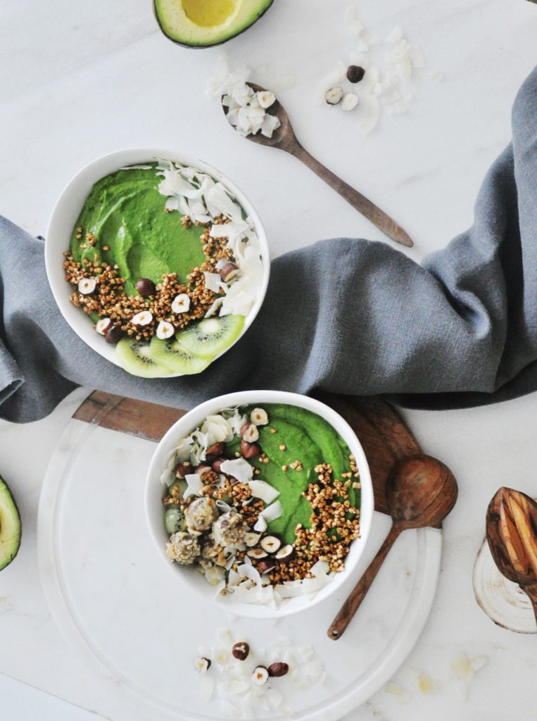 2 delicious green smoothie bowls