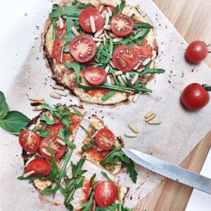 Vegetarian Cauliflower Pizza Low Carb