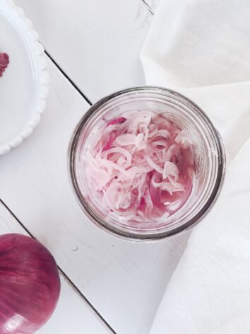 Quick-pickled red onions recipe