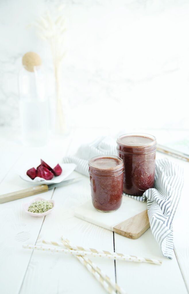 Energy booster smoothie with beetroot