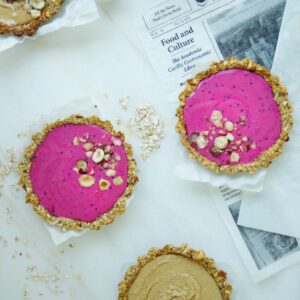 Delicious granola tarts, 2 fillings (both with peanut butter)