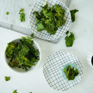 Crispy Kale Chips baked or dehydrated