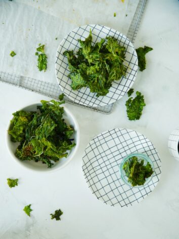 Crispy Kale Chips baked or dehydrated