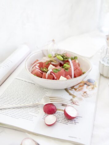 Fresh watermelon salad