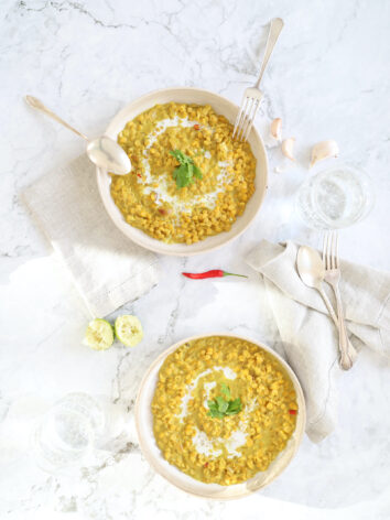 Comforting curry coconut dal