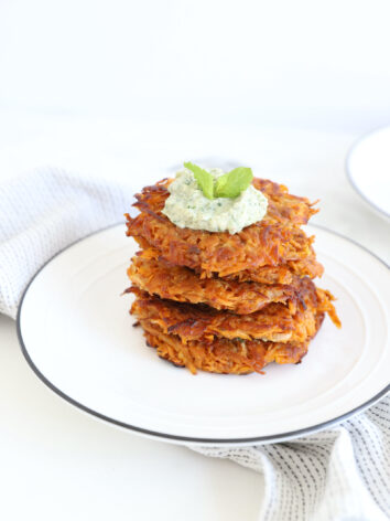 Sweet Potato Hashbrowns, Eggs free and with flaxseed